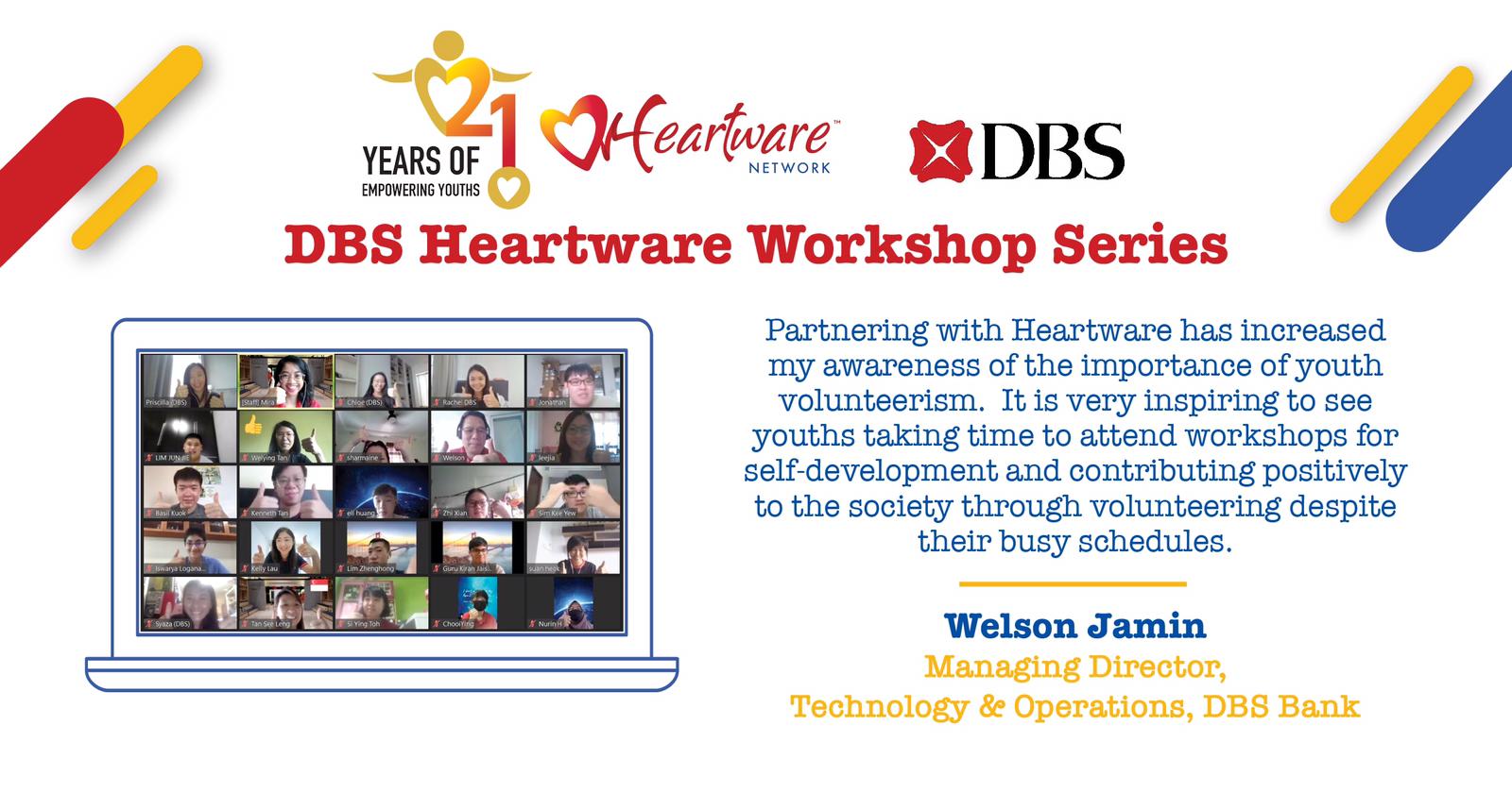 DBS Bank Collaborates with Heartware Network to Develop Youths